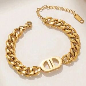 NEW PLATED STAINLESS STEEL ADJUSTABLE BRACELET